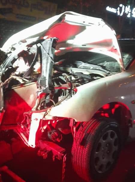 تصادف زنجیره‌ای در بزرگراه باقری به دنبال واژگونی پژو ۲۰۶ + تصاویر