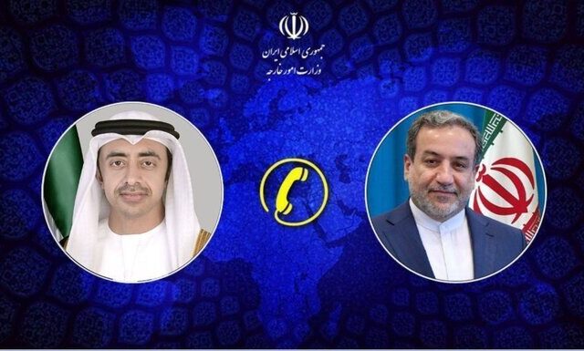 تماس تلفنی وزرای امور خارجه ایران و امارات درباره تحولات یمن