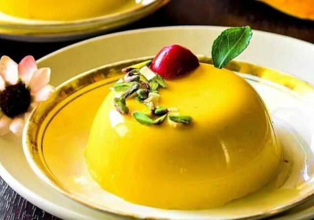 دسر پرتقال با نشاسته ذرت ؛ دسر خوشمزه شب یلدا ساده و شیک + روش تهیه