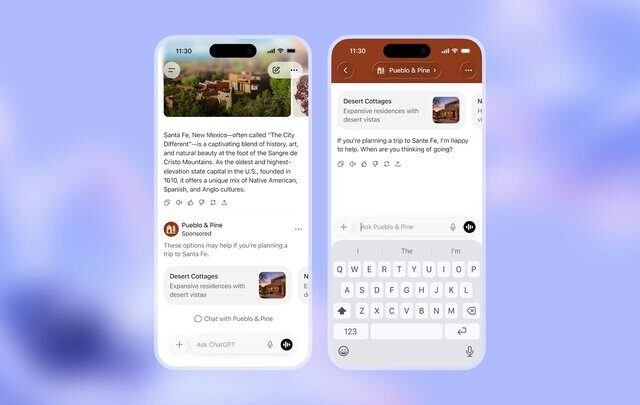 آزمایش تبلیغات در چت جی پی تی شروع شد