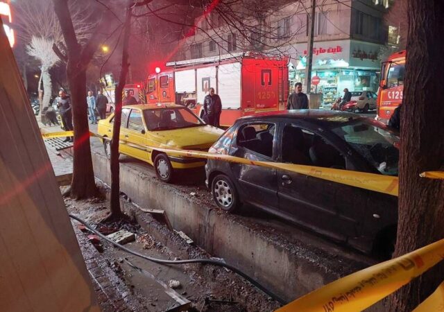 وقوع انفجار و آتش سوزی در خیابان پیروزی/ علت چه بود؟