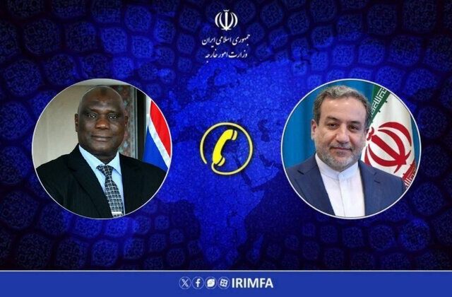 گفتگوی تلفنی وزرای امور خارجه جمهوری اسلامی ایران و گامبیا