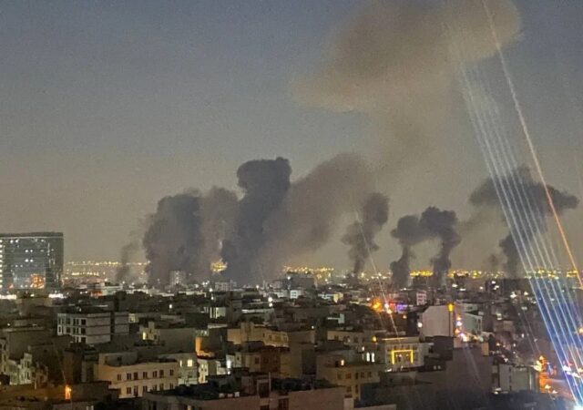 گودال اتوبان سعیدی تهران در اثر حمله آمریکا و اسرائیل + عکس