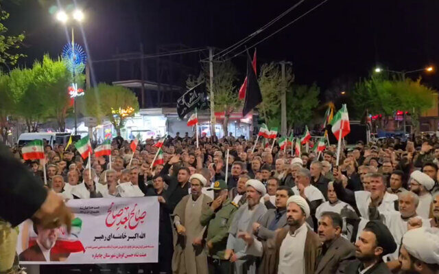 قیام شبانه مردم شهرستان‌های نقده و چایپاره