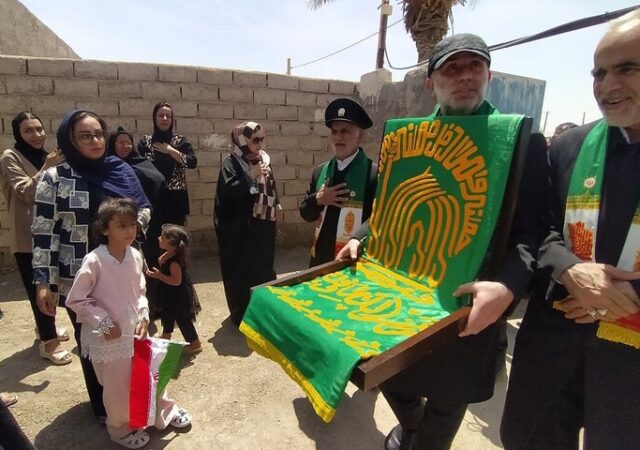 ورود کاروان «زیر سایه خورشید» حامل پرچم مبارک رضوی به شهرستان زهک