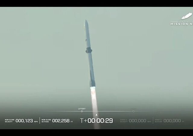 پرتاب موشک «نیوگلن» با یک دستاورد جدید و یک شکست انجام شد