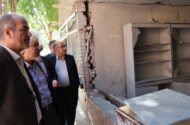 بازدید معاون وزیر راه و شهرسازی از بخش های جنگ زده دانشگاه شریف