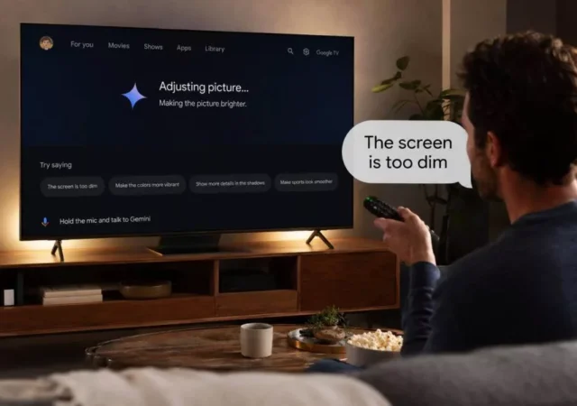 جمینای حالا می‌تواند تنظیمات تصویر و صدای تلویزیون‌های مجهز به Google TV را تغییر دهد