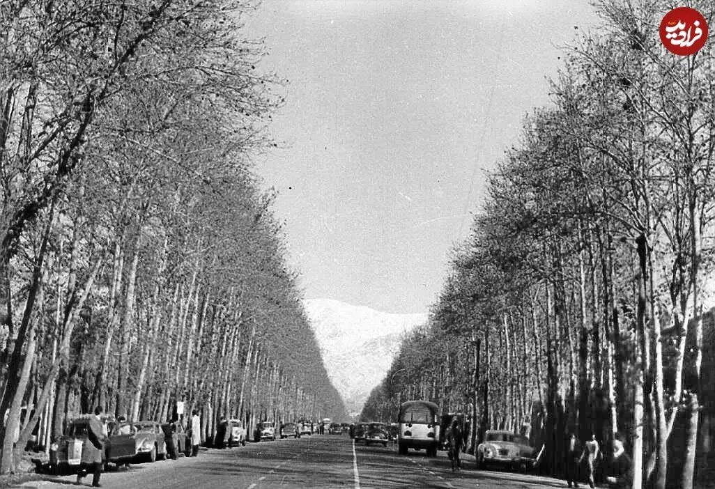 نمایی از خیابان ولیعصر در دهه ۴۰ + عکس
