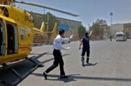 انتقال هوایی مادر باردار و بیمار قلبی در مراسم تشییع