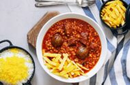 طرز تهیه خورشت قیمه لعاب دار برای ۴ تا ۶ نفر | چی کار کنیم قیمه تلخ نشود؟ ؛ فوت و فن پخت کامل لپه