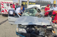 تصادف پژو با کامیون در جاده کرج _ هشتگرد؛ حادثه مرگبار نبود